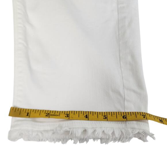 J Jill Womens Authentic Fit Cropped Jeans Plus Size 16 White Denim Raw Hem Soft - Picture 15 of 15